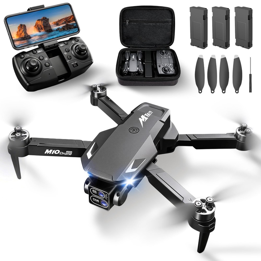 Drones with Camera for Adults,Foldable Drone for Beginners with 3 Batteries 3...