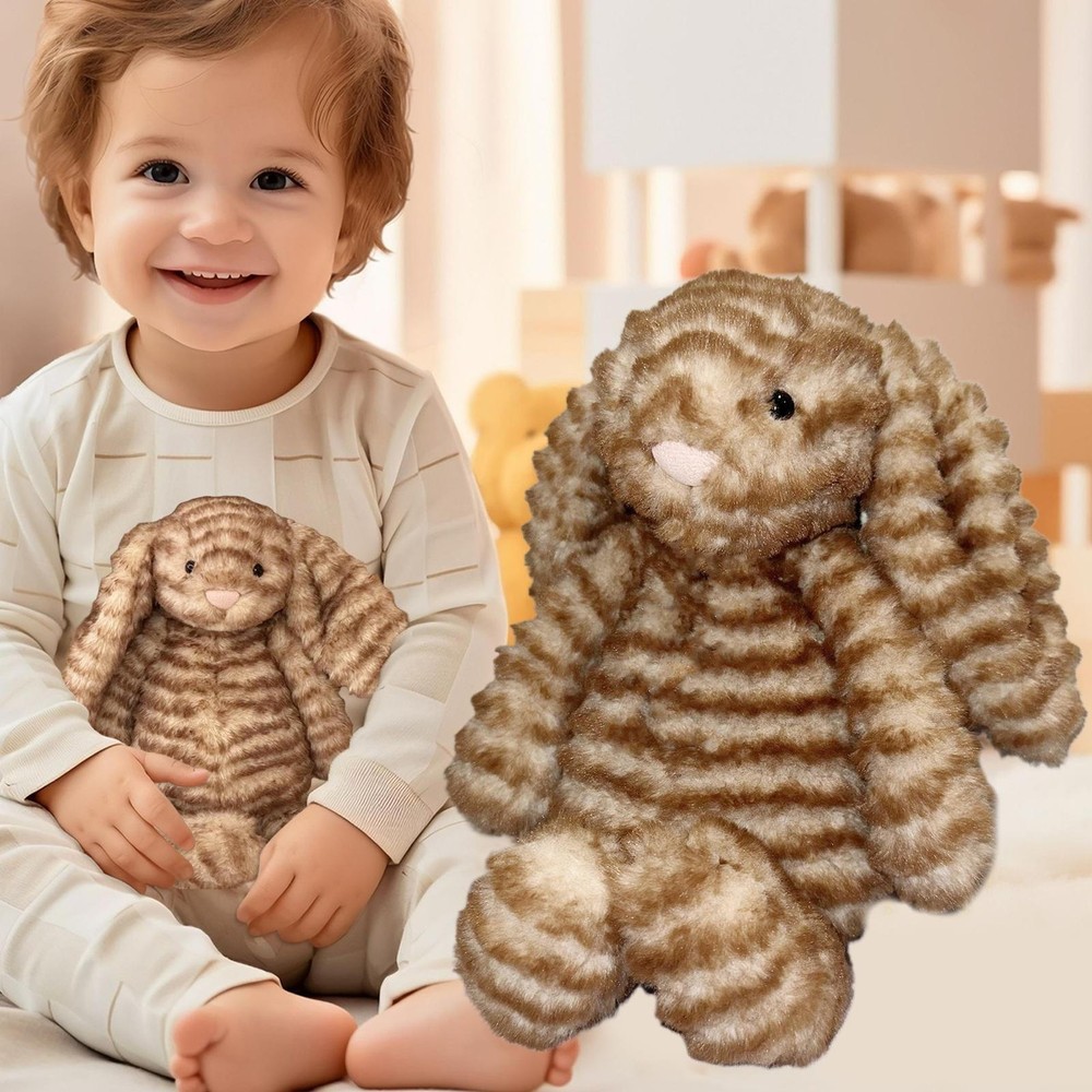 Bashful Luxe Bunny Juniper Cute Bunny Plush with Tiger Skin Pattern