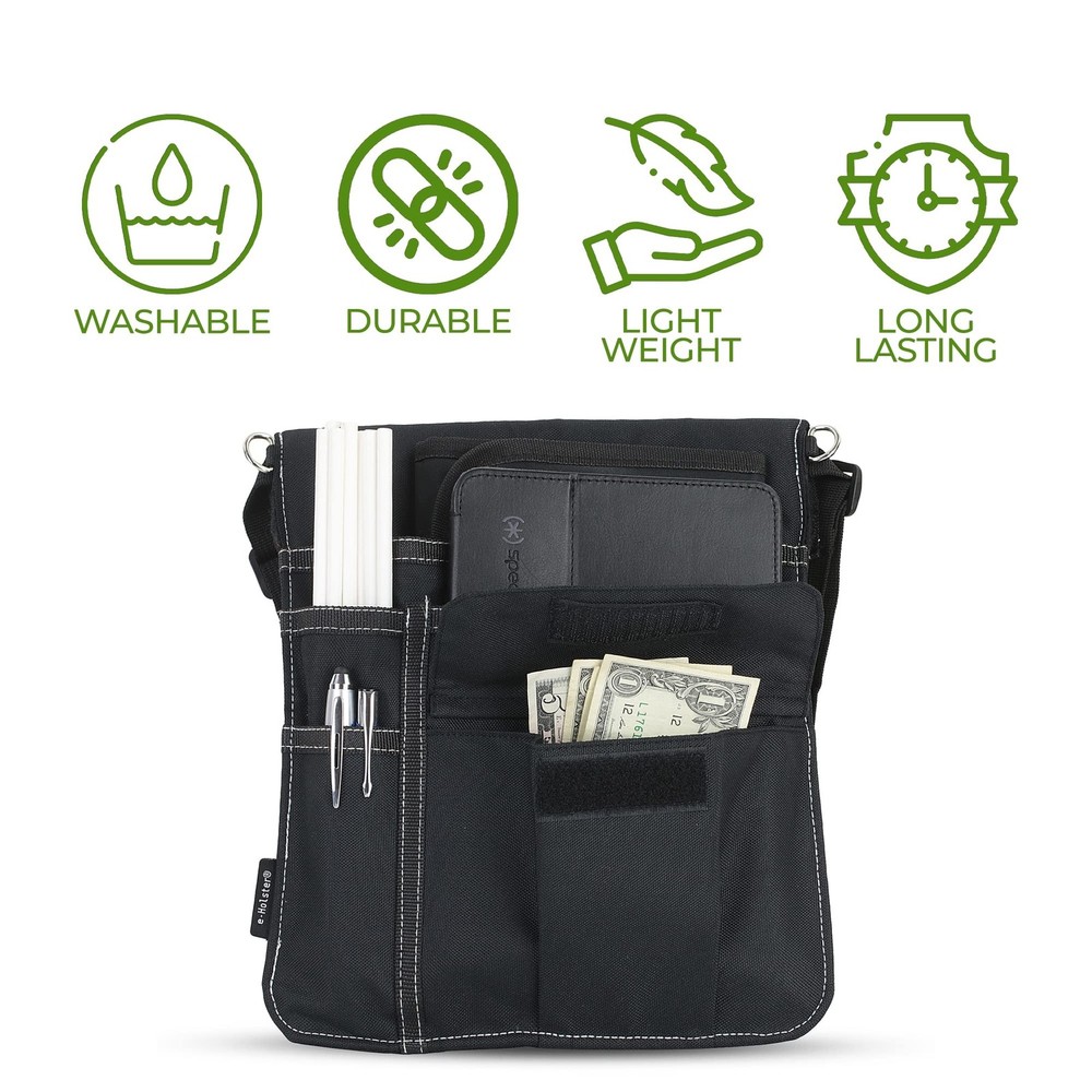 Waitress Apron with 5 Pockets - Black Server Apron with Adjustable/Removable ...