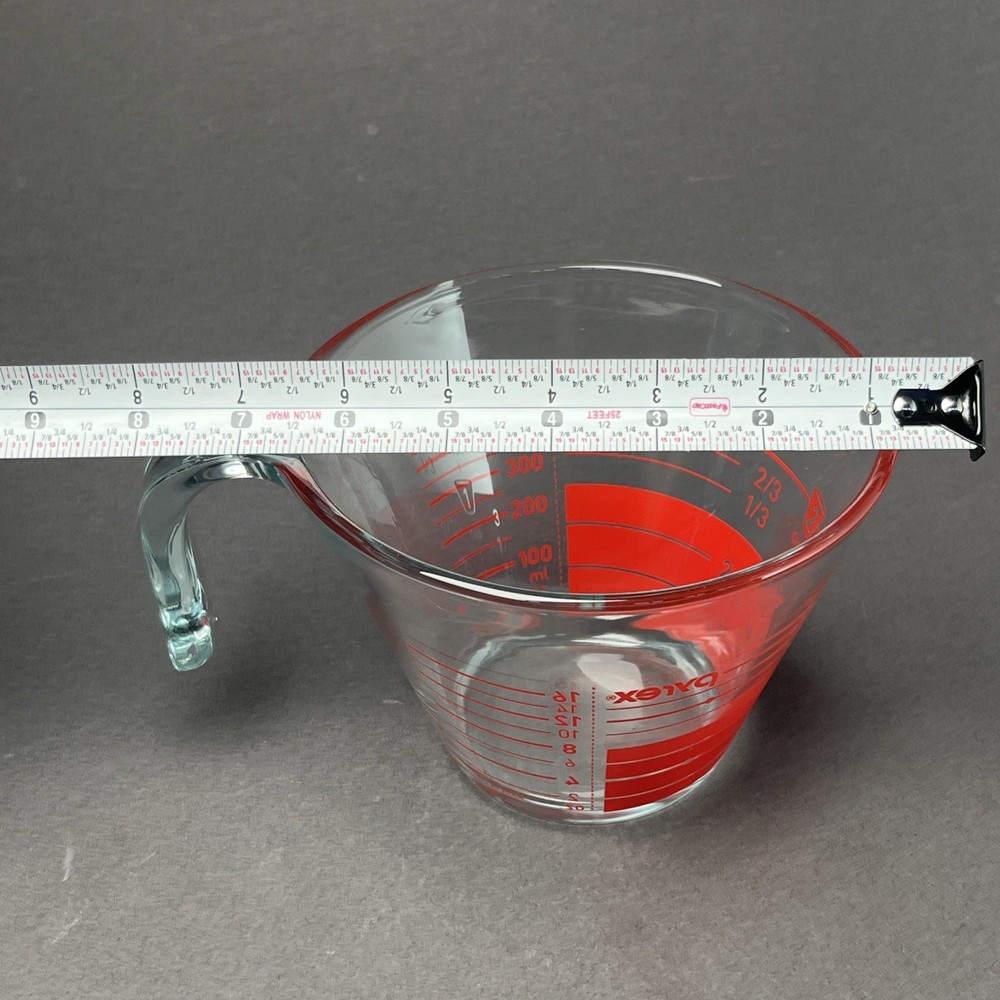 PYREX Measuring, 2 Cups, 16 oz, 500 mL, Red Reverse Read Inside