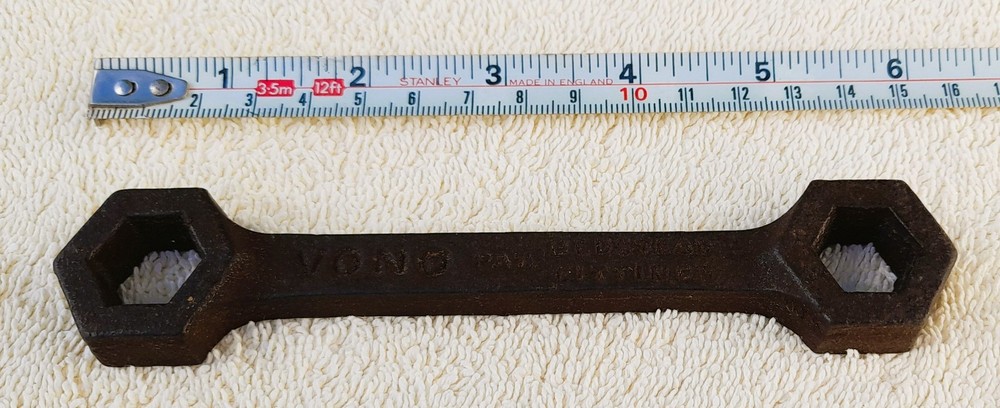 VONO Box Spanner – Double Ended – Vintage Hex Spanner – 6"