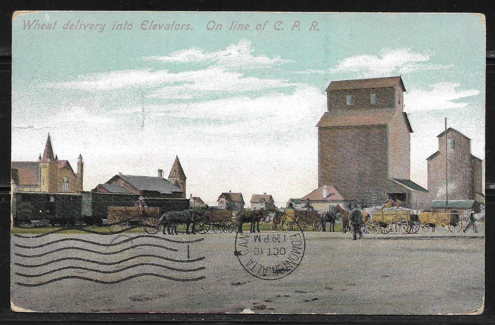 Alberta 1907 Split Ring Town Cancel Postcard - Mewassin - Closed 1928 RF "E"