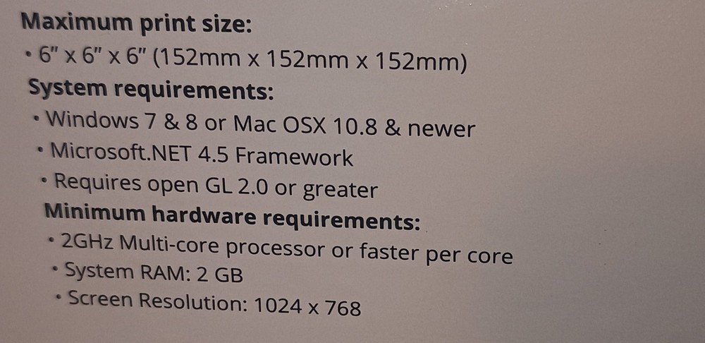 3D Systems Cube 3D Printer, 3rd Gen Cartridge, 6" x 6" x 6", Windows & Mac