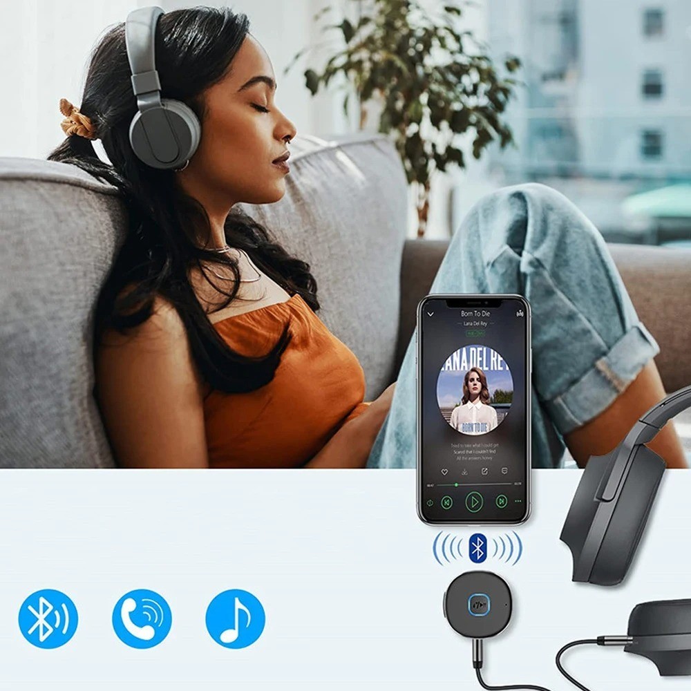 J33 Bluetooth-compatible 5.0 Receiver Transmitter Handsfree Adapter for Car