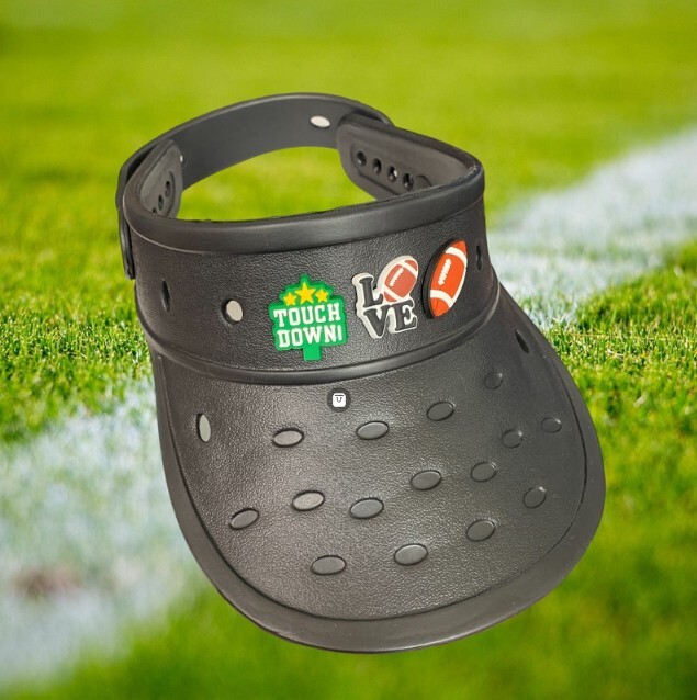 Visor Hat Fits Shoes Charms Floatable Adjustable Lightweight Durable Sun - Black