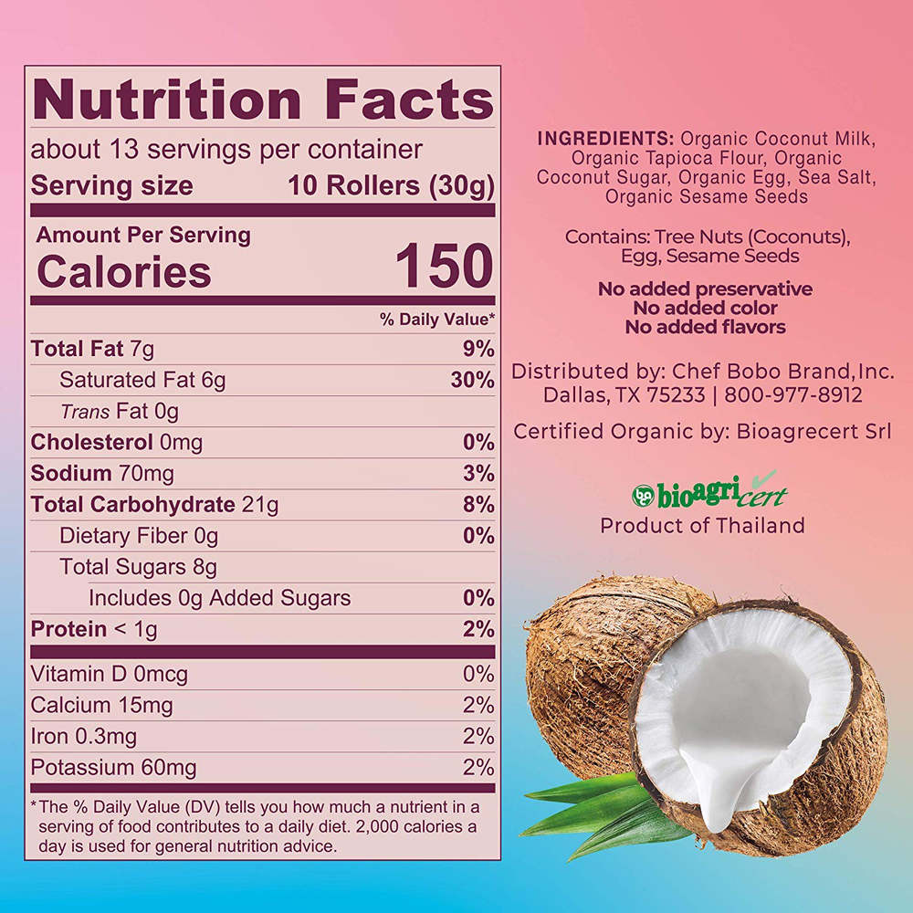 AVA Organics Organic Original Coconut Crispy Rollers 14.1 oz