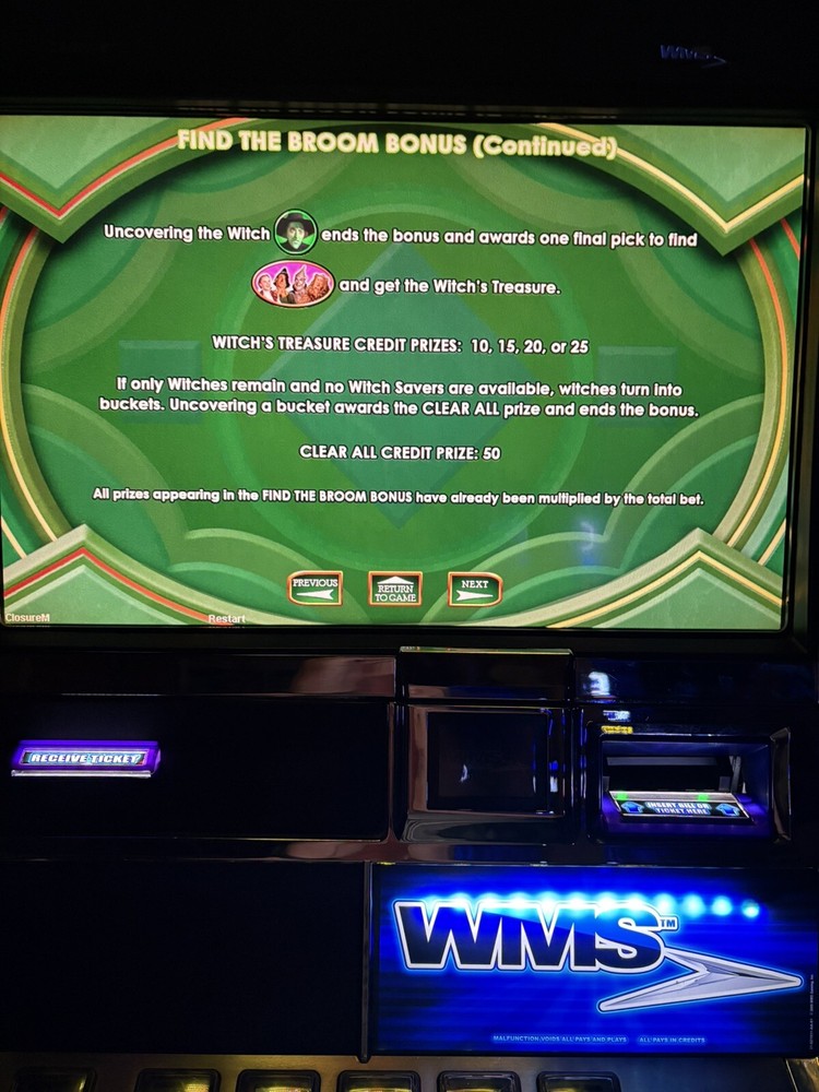 WMS BB2 WIZARD OF OZ RUBY SLIPPERS SLOT MACHINE SOFTWARE GAME & OS CARD SET FUN