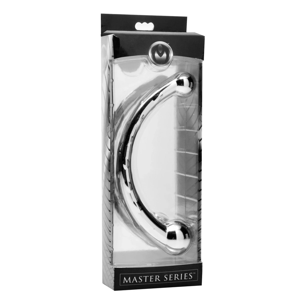 Master Series The Chrome Crescent Dual Ended Dildo