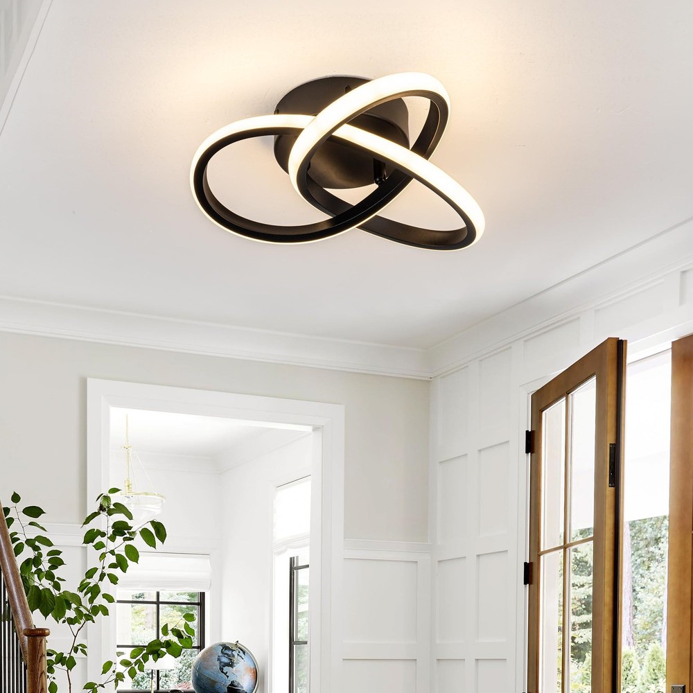 10 Inch Modern Ceiling Light, 24W LED Dimmable Ceiling Light with Remote Cont...