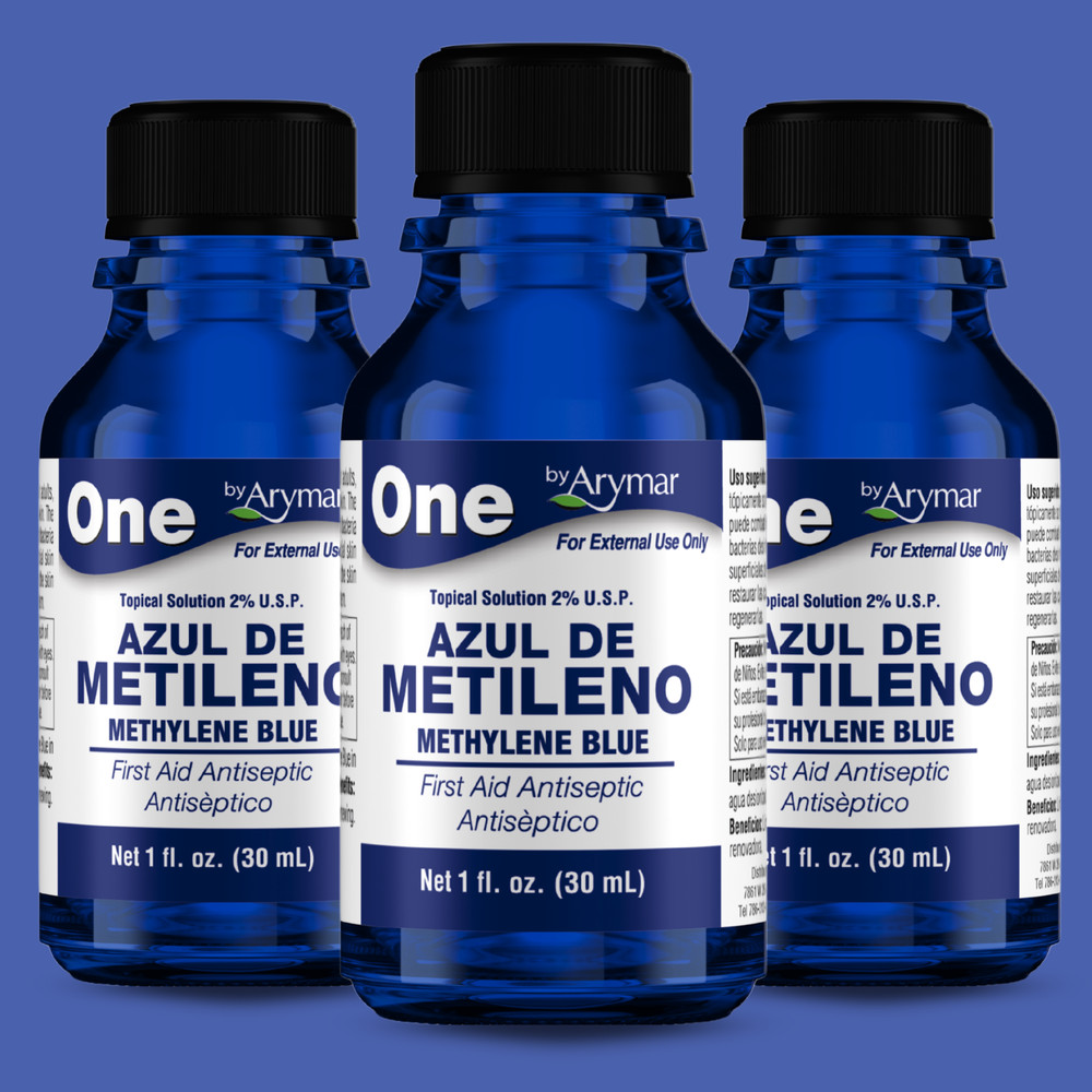 Arymar Azul de Metileno – Topical Solution for External Use, 1 fl oz (3-Pack)