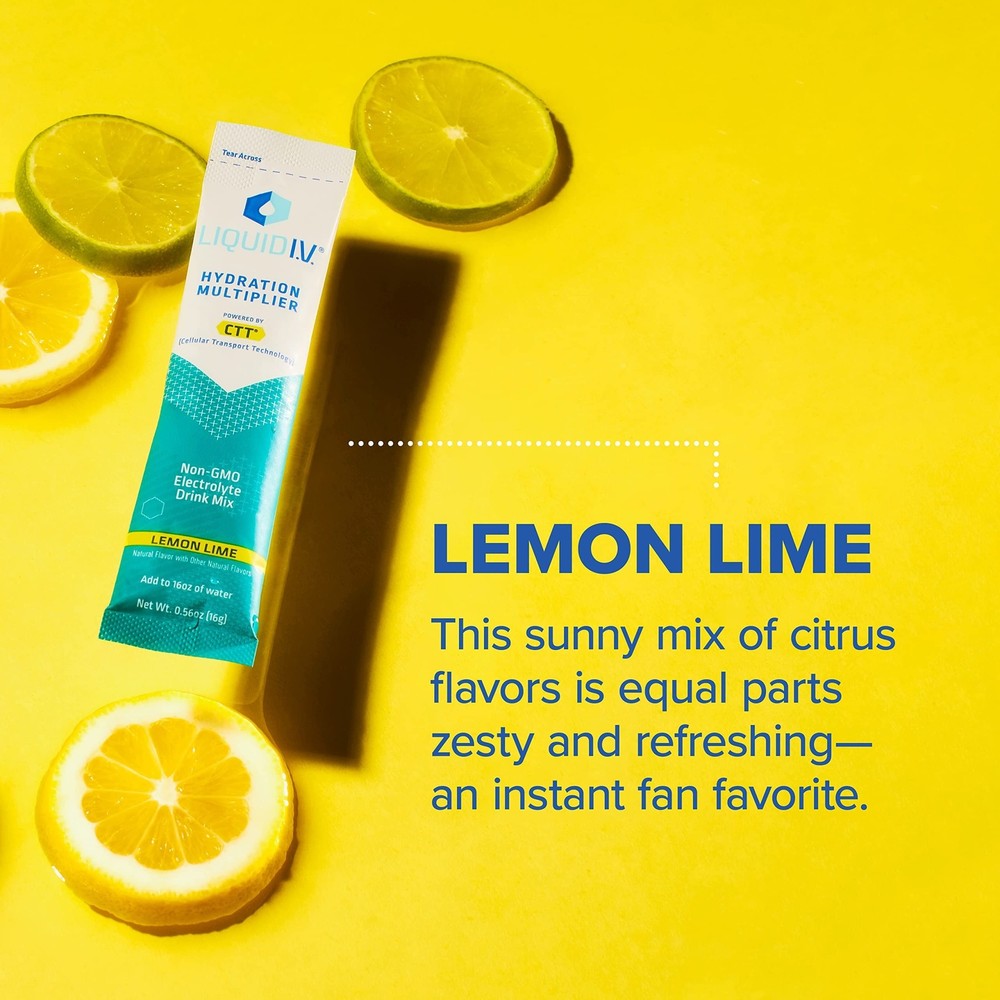 Liquid I.V. Hydration Multiplier - Lemon Lime - Powder 16 Packets