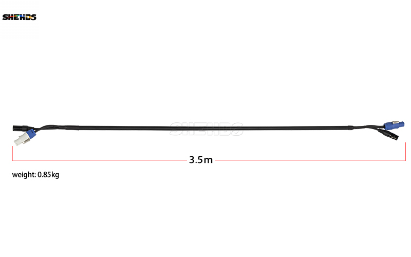SHEHDS 3Meters 3pin out and in Powercon out and in DMX cable