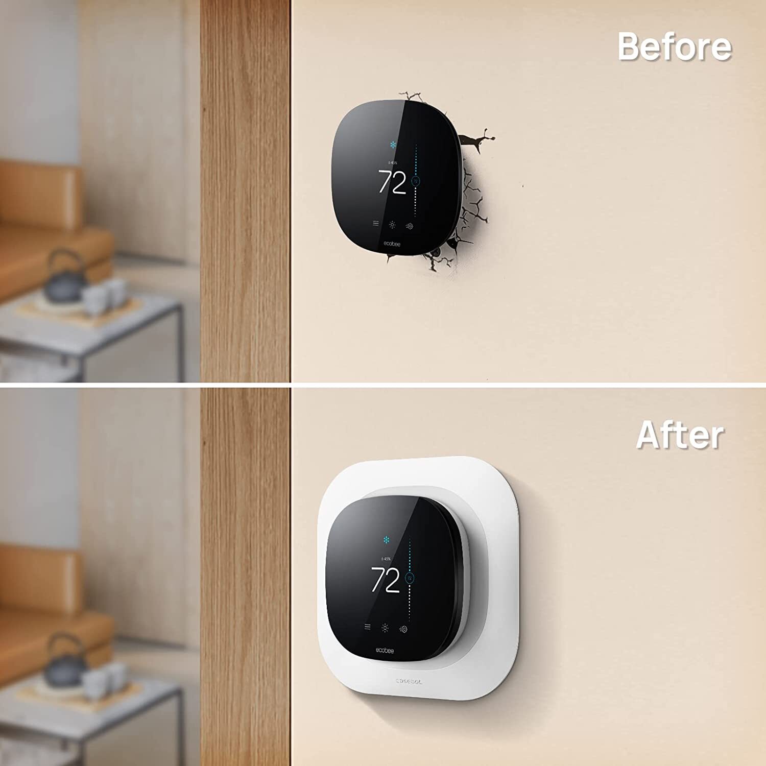 Wall Plate for Ecobee Smart Thermostat Premium/Enhanced 2022 Bracket Mount Cover