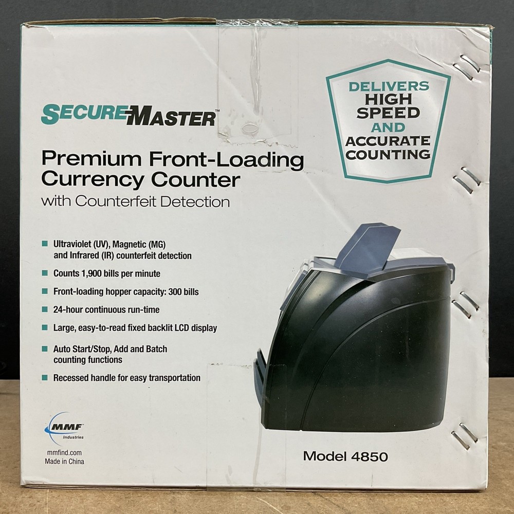 Secure Master Model 4850 Premium Front-Loading Currency Counter - Brand New