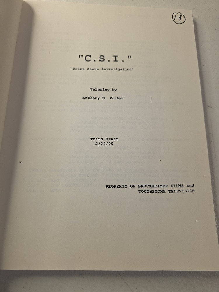 CSI Pilot Script "Smart & Daring" 2/29/00 3rd Draft