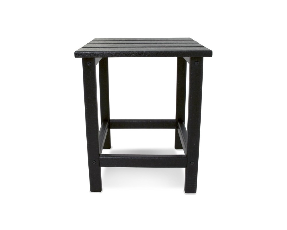 POLYWOOD Long Island 18 Side Table, Black