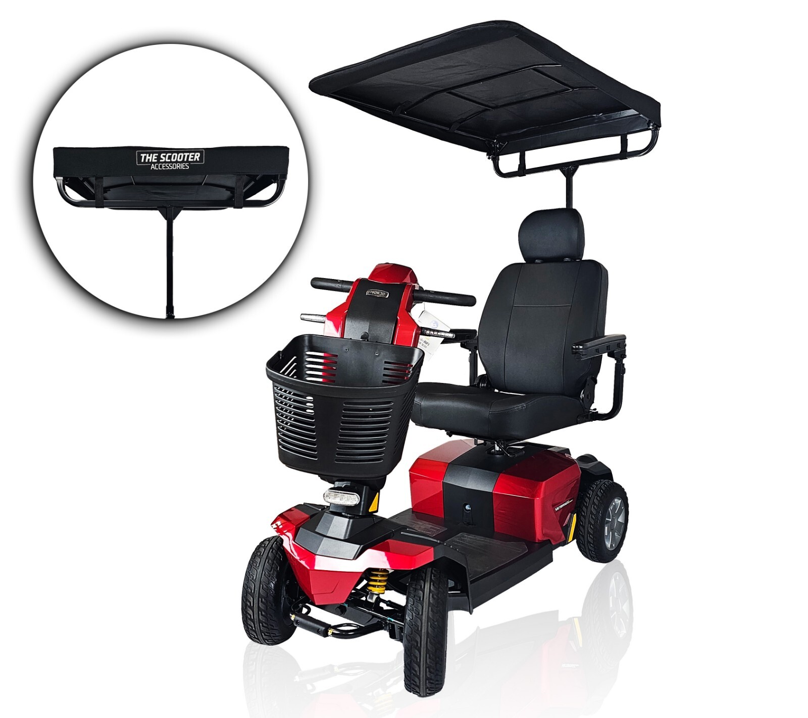 Sunshade Canopy for Pride Mobility Scooters. Removable Weather & Tear Resistant
