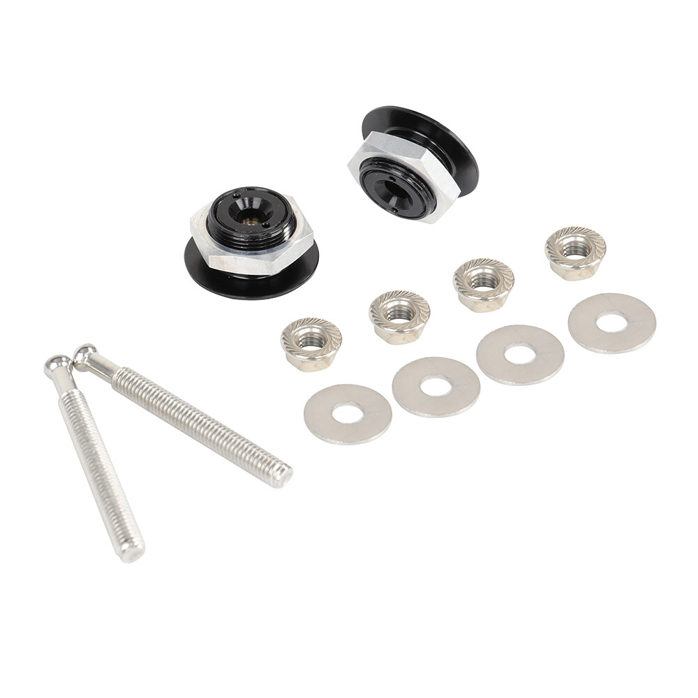 Pair Push Button Quick Release Hood Bonnet Pins Lock Clip Car Bumper Latch Set