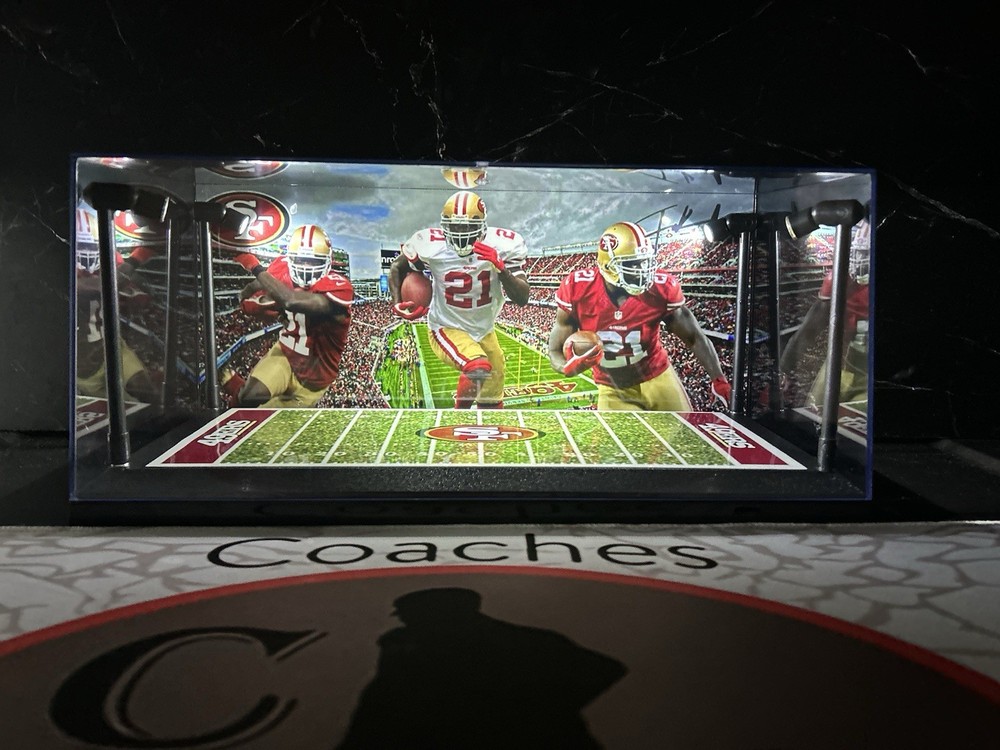 Frank Gore Custom 2 Mini Helmet LED display case for PSA & BGS slabs