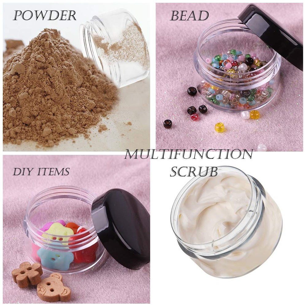 ZEJIA Polypropylene 5 Gram Cosmetic Containers 50pcs Sample Jars Tiny Makeup ...