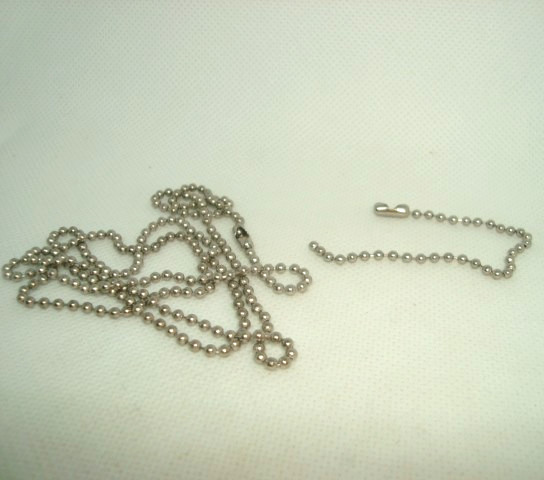 U.S.A Military DOG TAG Stainless Steel Bead Ball Chain 2 pc Set 30"in. &4.5" in