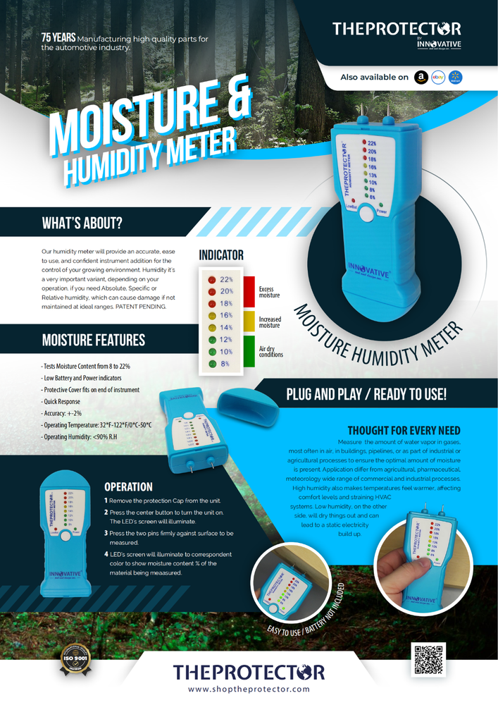 THEPROTECTOR Drying Kit Drying Net 3FT With Scale + Mositure Meter Harvest Tool