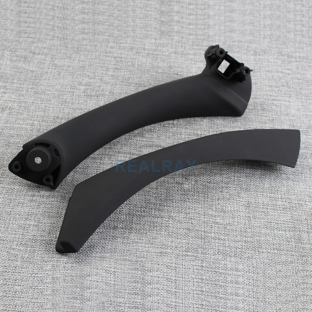 REAR Left Black INNER OUTER DOOR PANEL HANDLE PULL TRIM COVER FOR BMW E90 328i