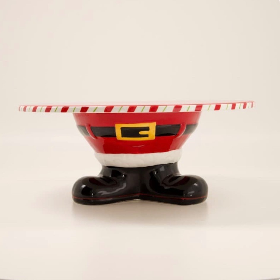 Cracker Barrel Santa's Boots Cake Stand