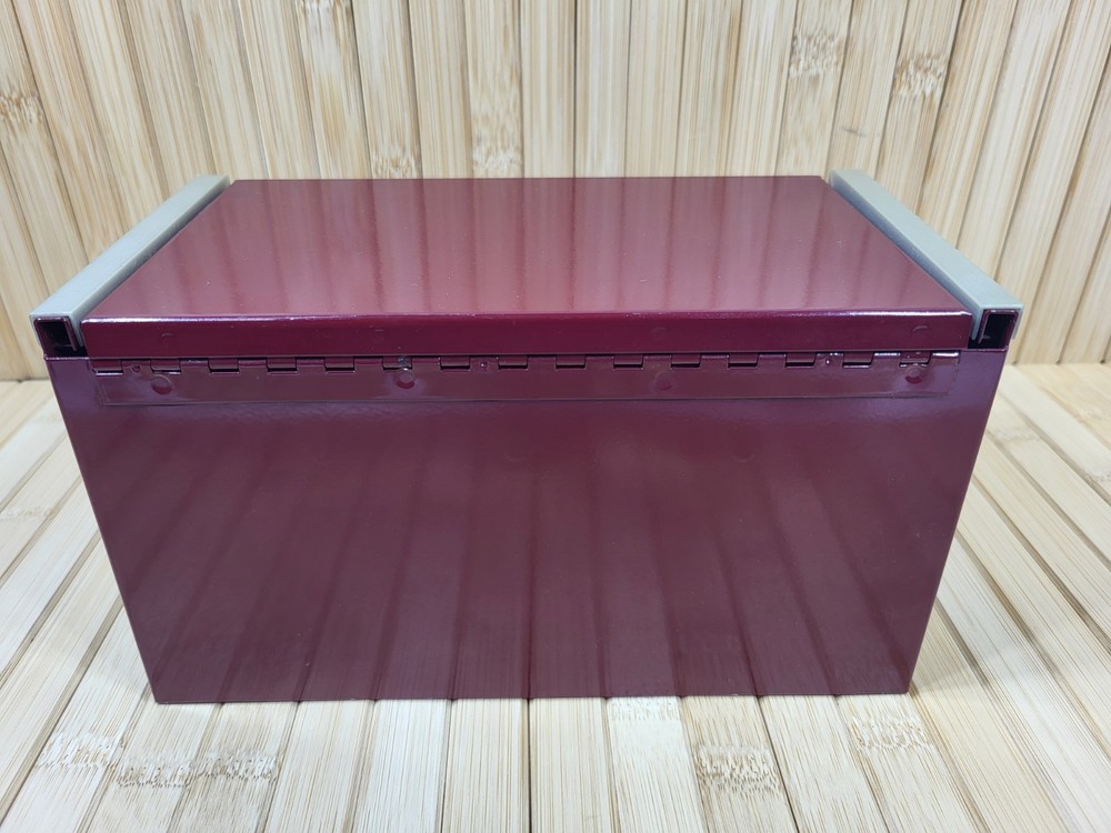 Snap-on Tools Mini Micro Miniature Metal Toolbox Maroon Great Condition