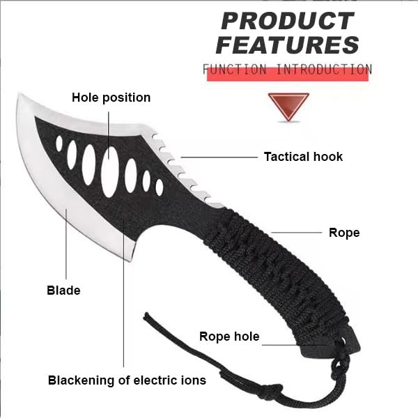 Outdoor 5.2" Camping Hatchet,Multi Functional Shock-Absorbing Hand Axe,Mounta...