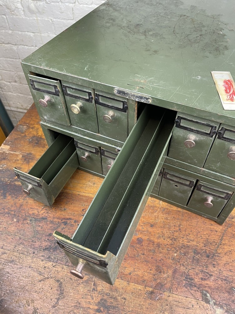 C.1940 Microscope Slide Cabinets ~ Paragon C&C Co. NY, Stackable, 12 Drawers