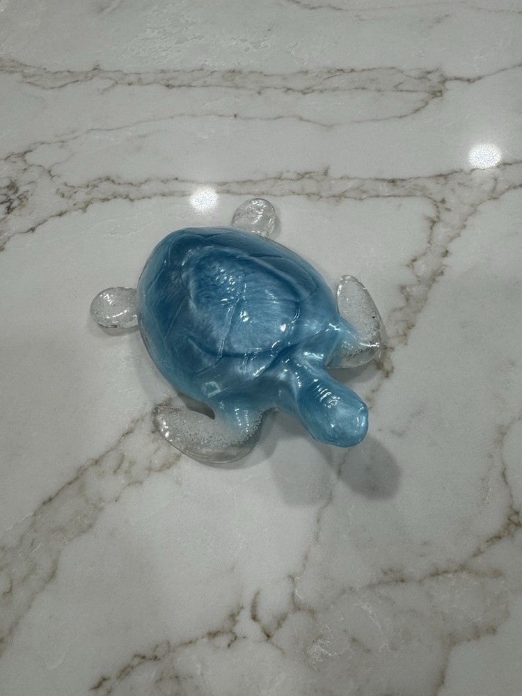 Beautiful Blue Resin Turtle