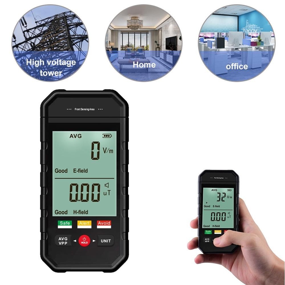 Nuclear Radiation Detector Electromagnetic Digital-LCD EMF Meter Geiger-Counter