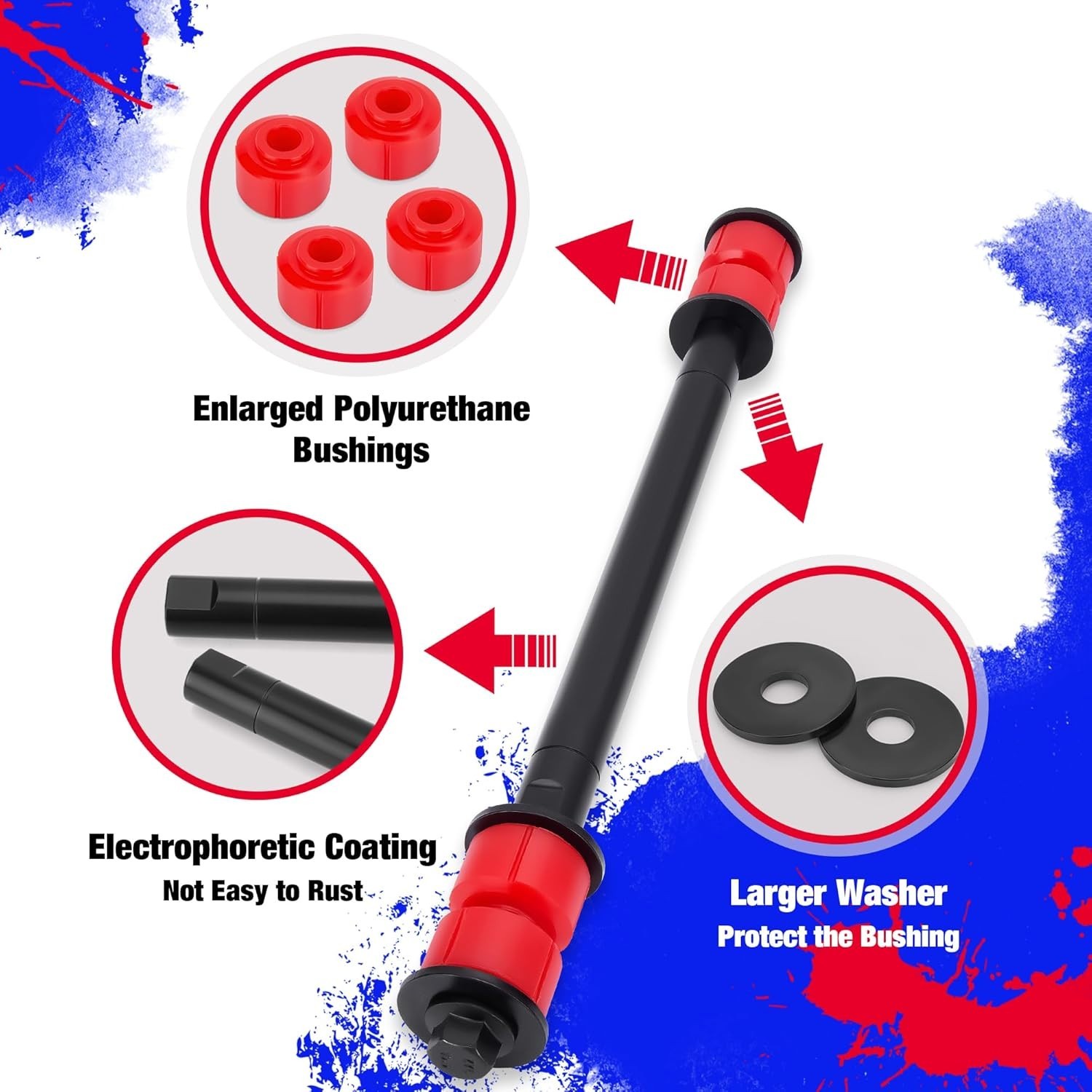 KSP 2pcs 4-6'' Extended Front Sway Bar Link for Chevy Silverado Tahoe GMC Sierra