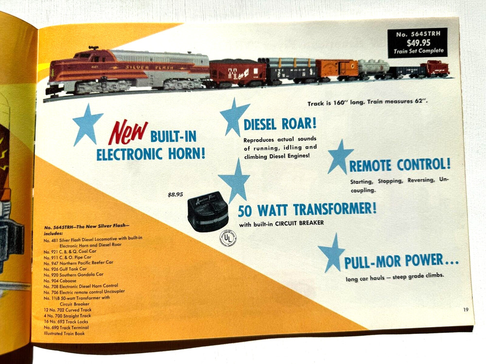 1956 Gilbert American Flyer Model Train Catalog- Perfect