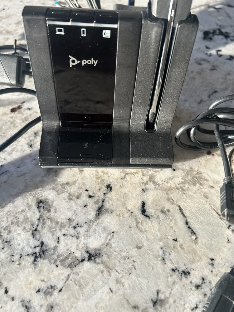 Poly W8200B Skype USB Plantronics Wireless Mono Headset WH500 Complete System