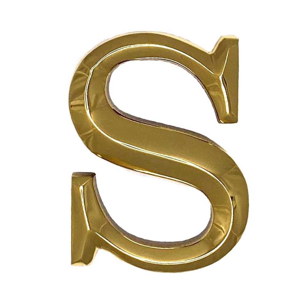 S Monogram Door Knocker by Michael Healy - Brass
