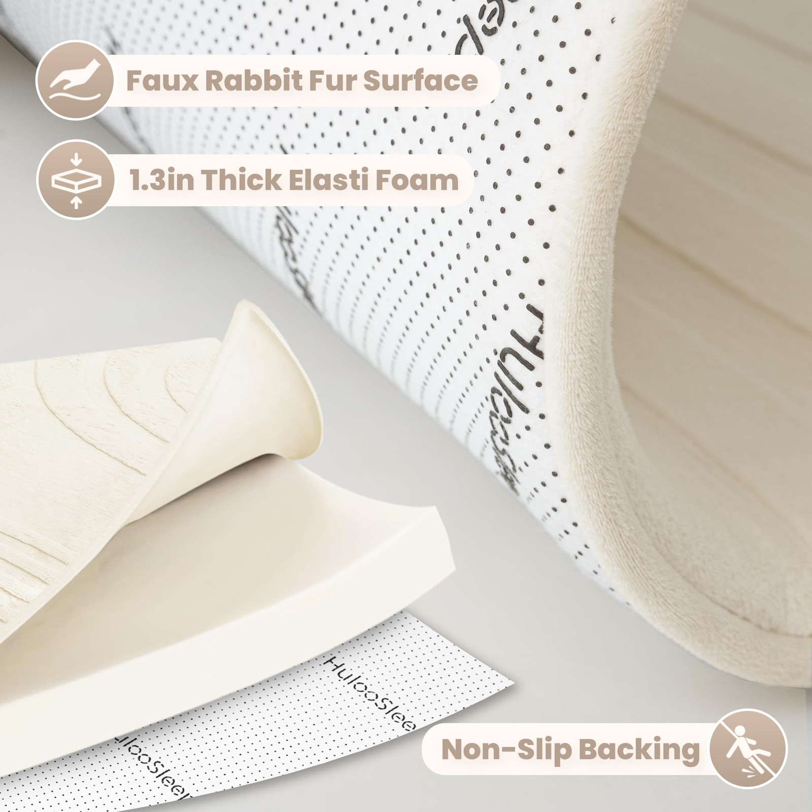 1.3" Thick Fluffy Baby Play Mat for Floor,Elasti Foam Padded Area Rug for Liv...