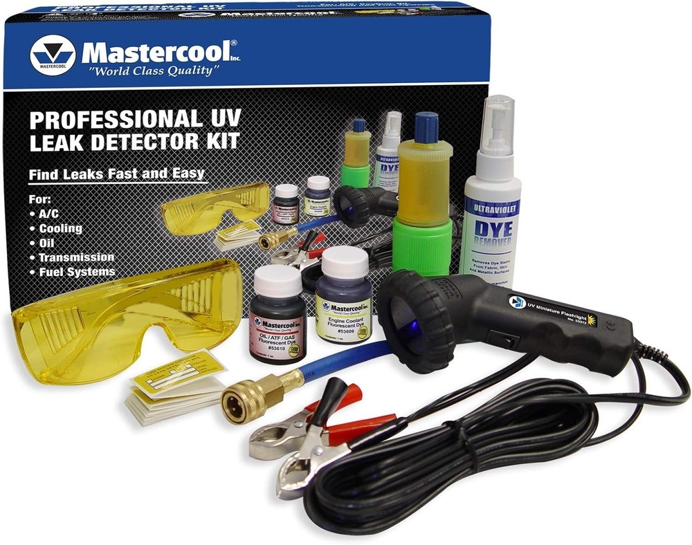Professional UV Leak Detection Kit – 12V High-Intensity Light & Universal Dyes