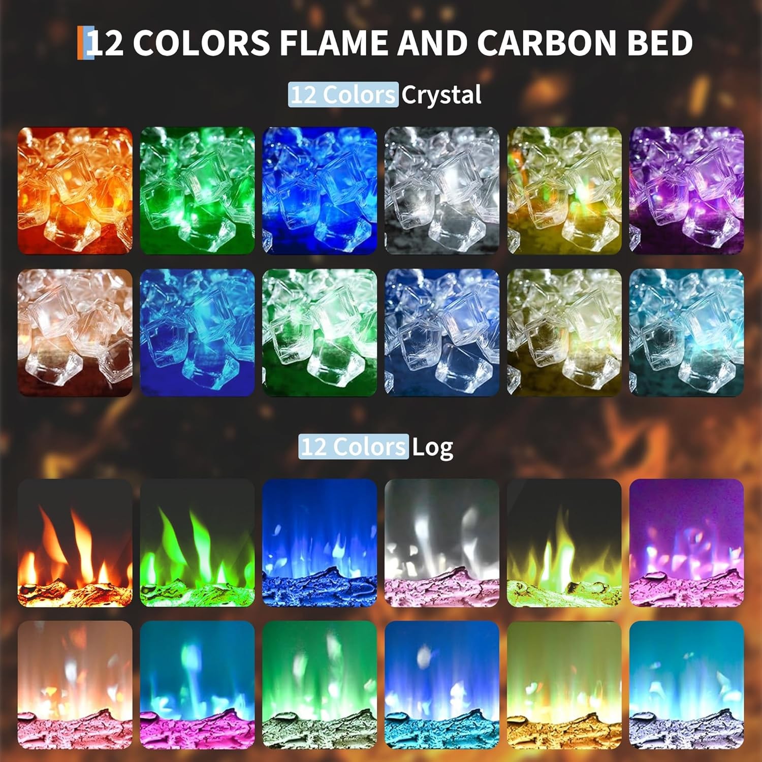 72 Inch Electric Fireplace in-Wall Recessed and Wall Mounted Heater 750W/1500W