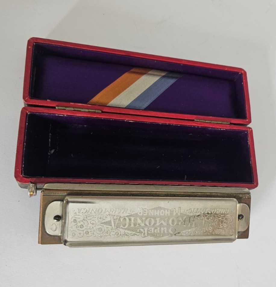 Vintage Harmonica The Super Chromonica M. Hohner Chromatic Original Box Untested