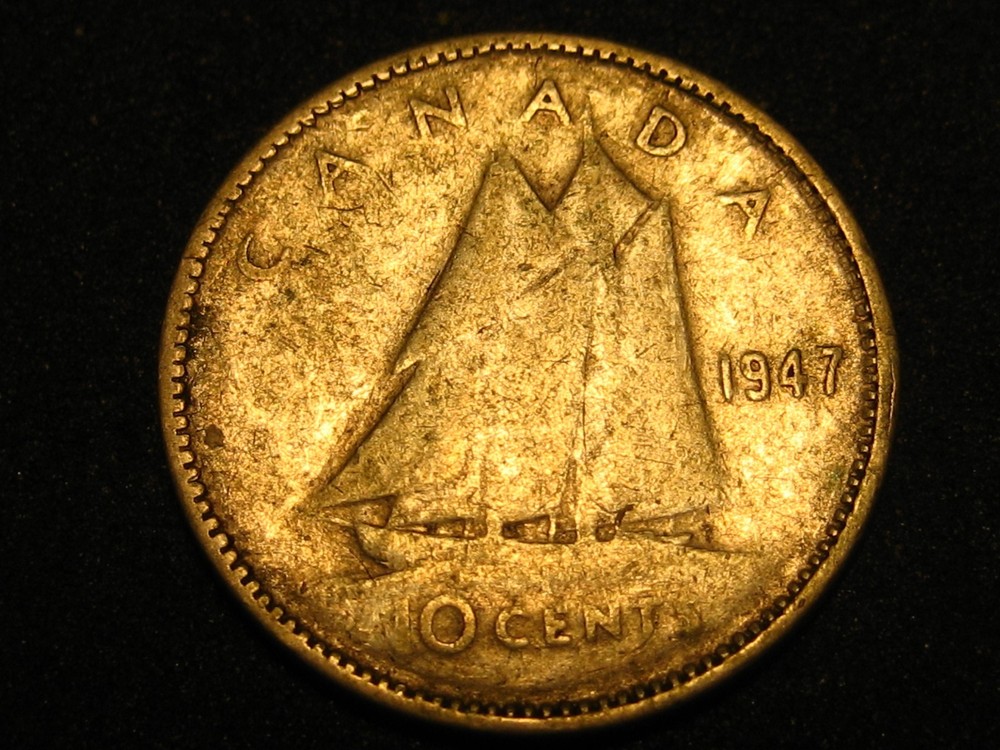 1947 Canadian Dime
