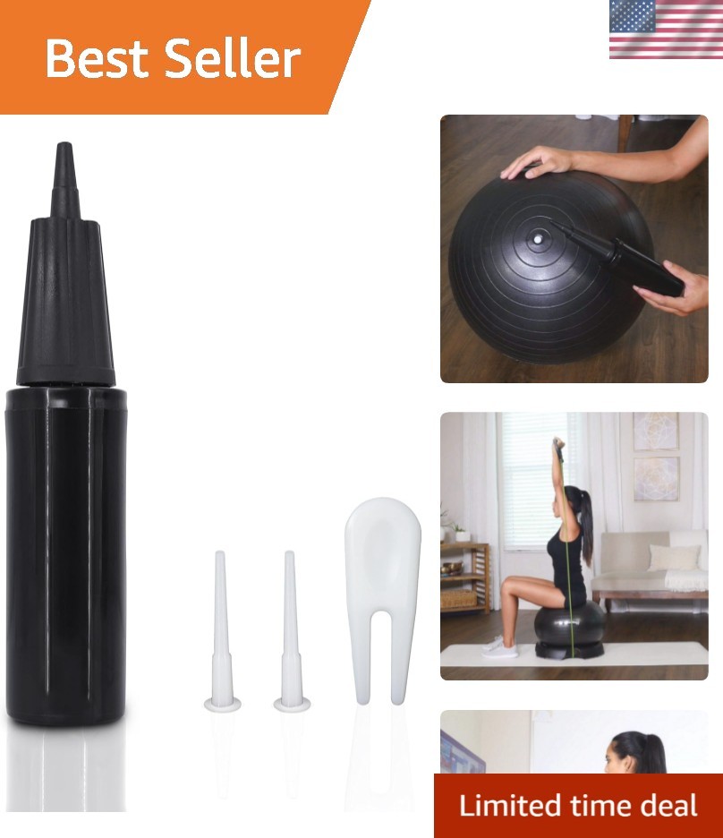 Air Pump for Exercise Balls & Inflatables Hand Pump