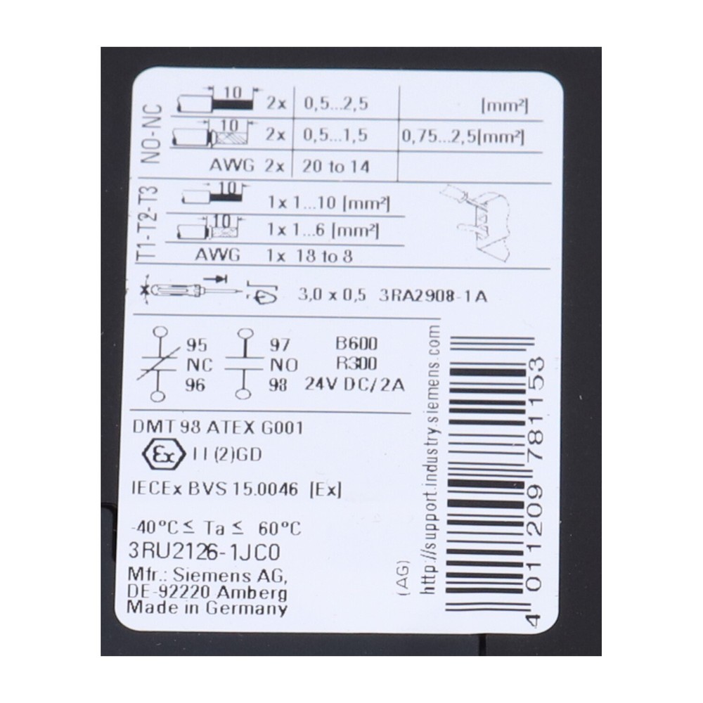 Siemens 3RU2126-1JC0 New NFP
