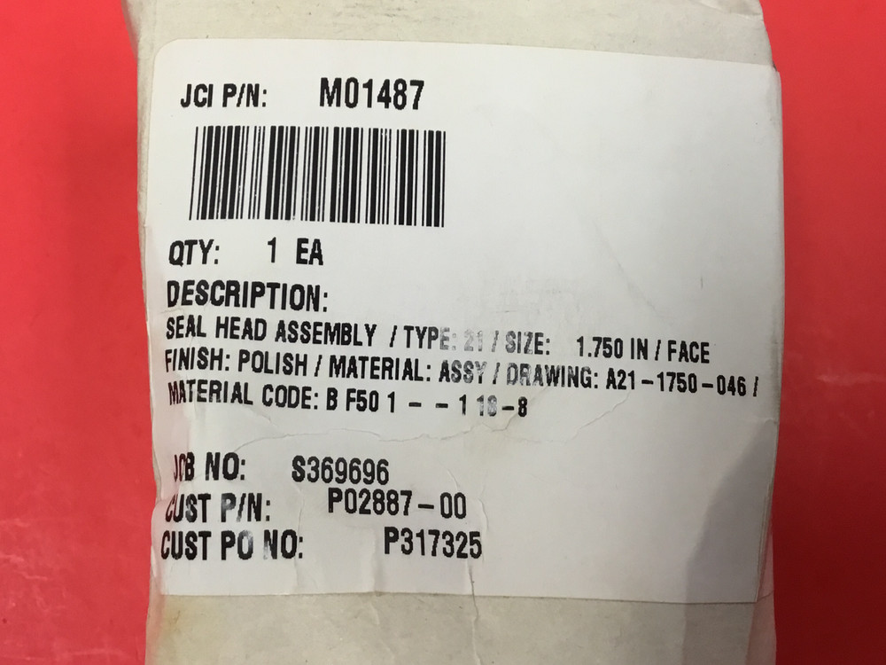 John Crane - P/N: M01487 - Pump Seal Replacement - NEW
