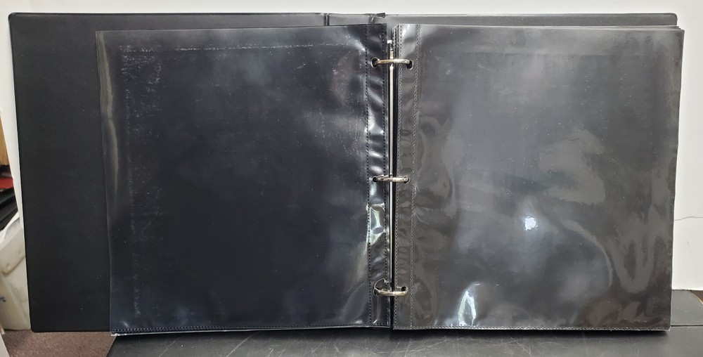 Set of 3-Ring Binders With Black 2-Sided Mint Sheet Pages, 2 Scott + 1 Unbranded