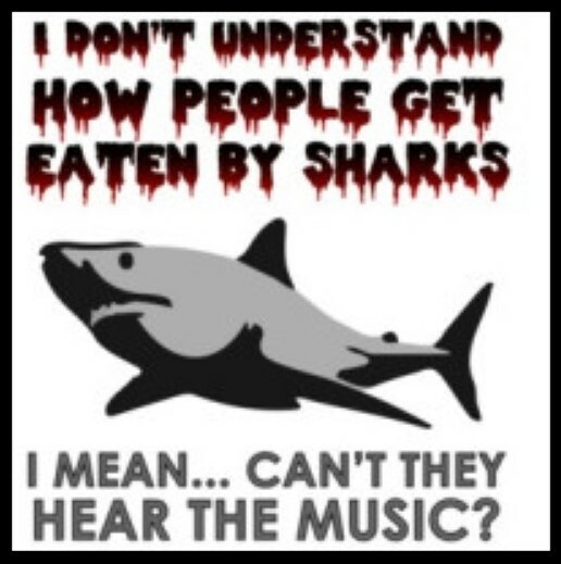 I don't understand how people get eaten sharks Can't they hear music JAWS MAGNET
