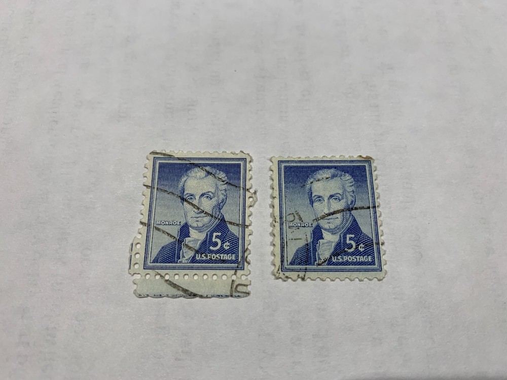 James Monroe 5 Cent Stamps [Rare-Blue]