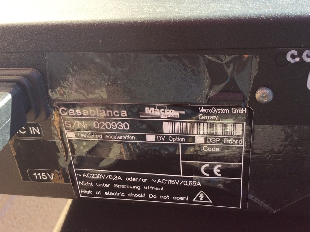 Macrosystem Casablanca Digital Video Editing System