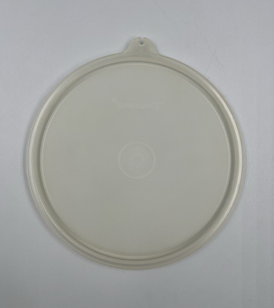 Tupperware Replacement Round Press On Opaque Clear 227 Lid 6.50 inch Diameter